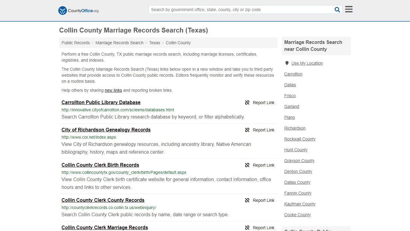 Marriage Records Search - Collin County, TX (Marriage ...