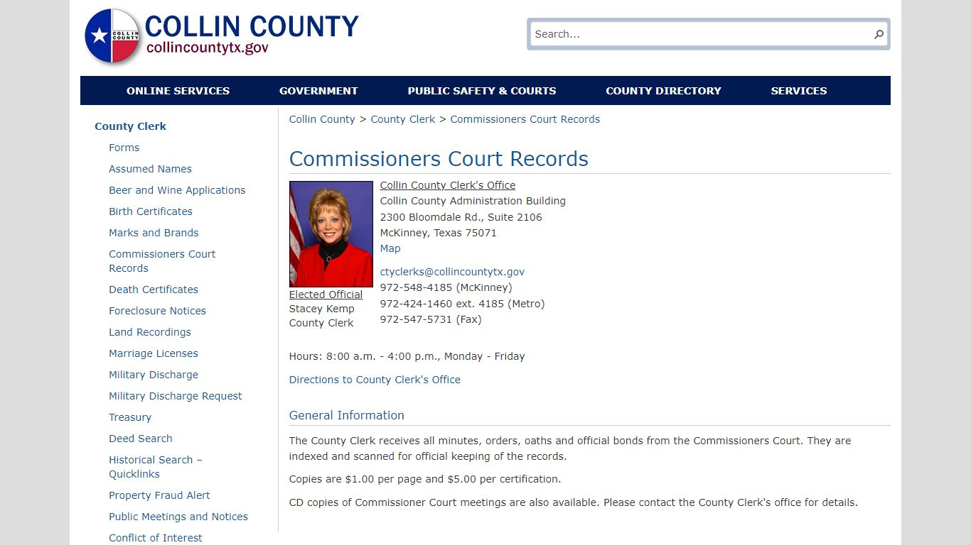 County Clerk - Collin County